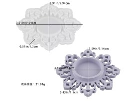 Molde silicona porta vela copo de nieve